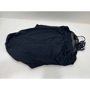 La Blanca Strappy Black Halter One Piece Swimsuit Sheer Paneling Womens Size 14‎